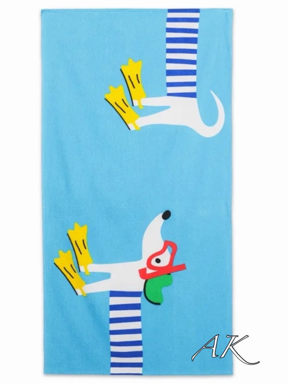 Dachshund Snorkel w/ Flippers Beach Towel 🐾 Doxie Wiener